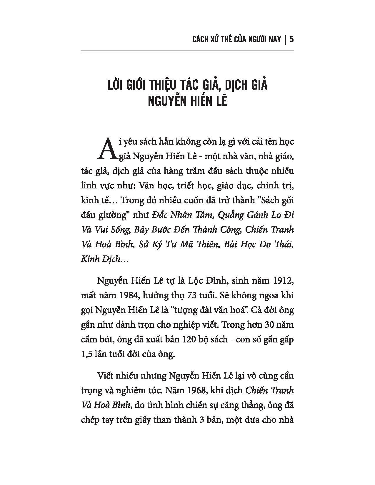 Cách Xử Thế Của Người Nay