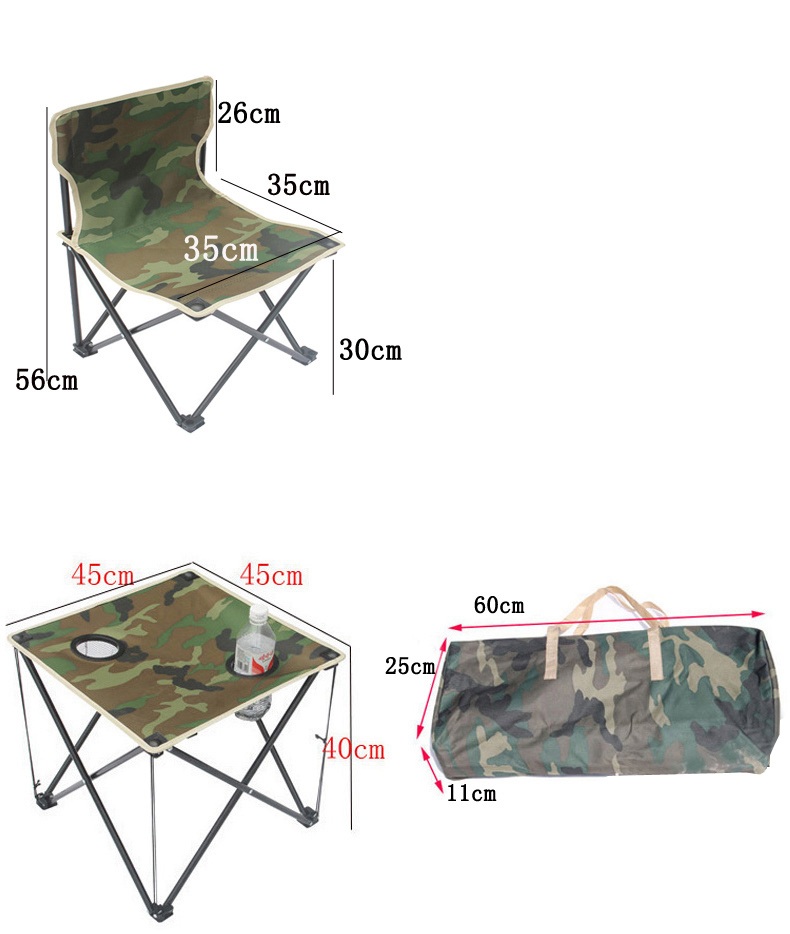 Bộ Bàn Ghế Dã Ngoại, Bộ Bàn Ghế Picnic Màu Rằn Ri Cao Cấp - Hàng Nhập Khẩu