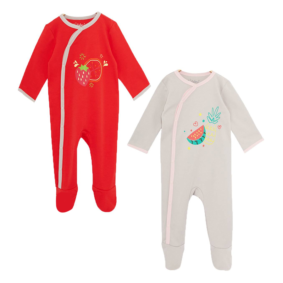 Set 2 Bộ Liền Quần Tất Bé Gái Lullaby NH02-16