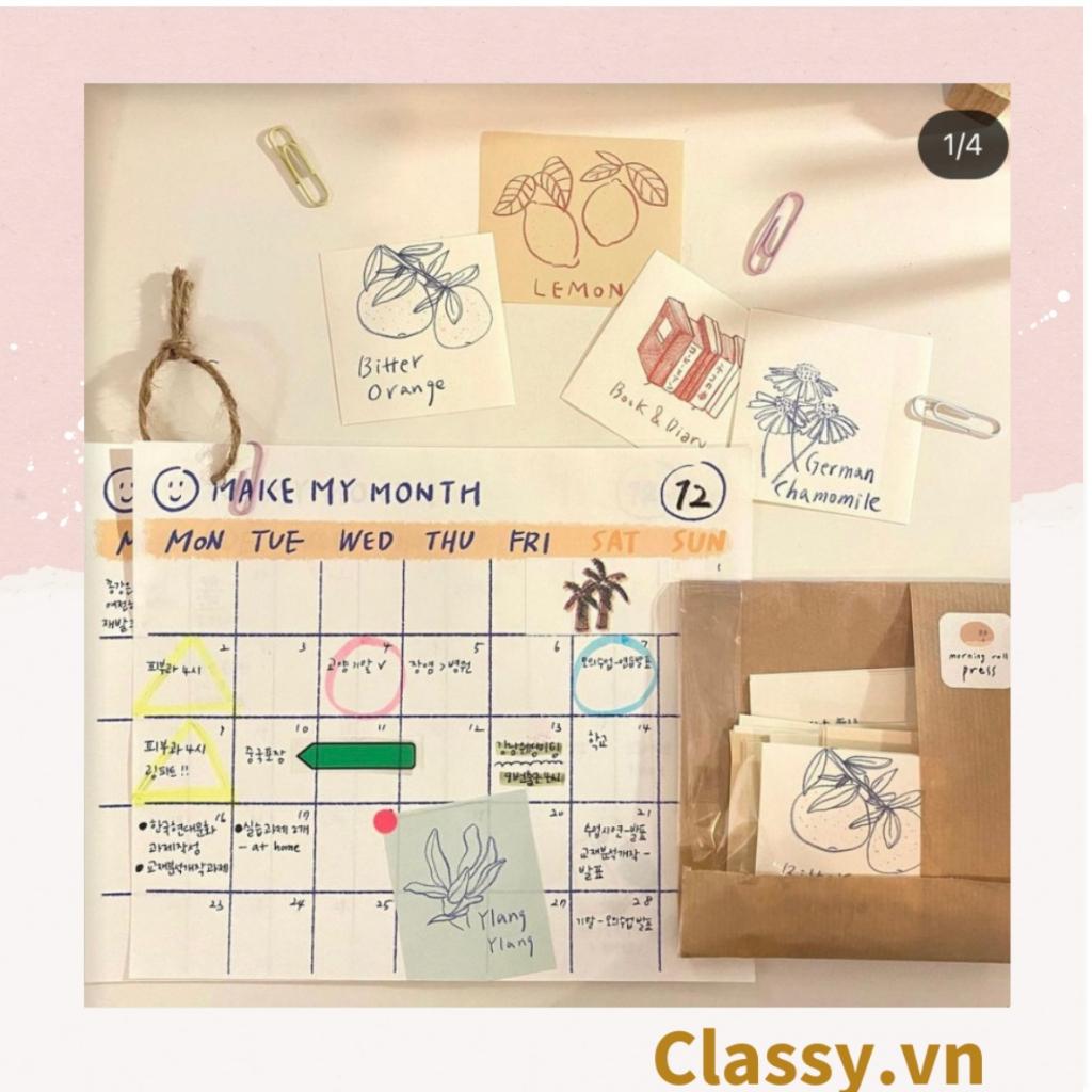 DAILY PLANNNER  Classy lên kế hoạch trong tuần, hàng ngày lên lịch trình, ghi chú ngày lễ quan trọng PK1327