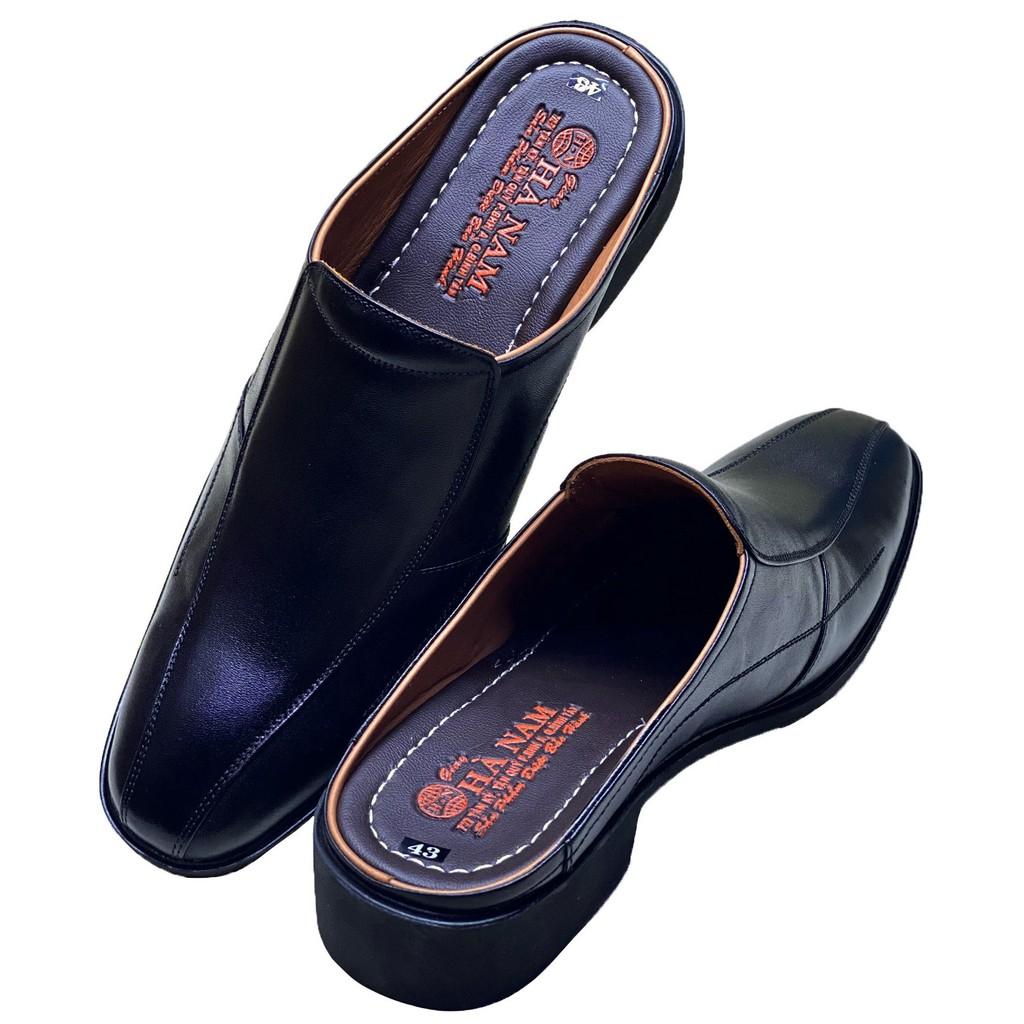 Dép Bít Mũi Nam HÀ NAM Da Bò Thật Cao Cấp GSB2039C