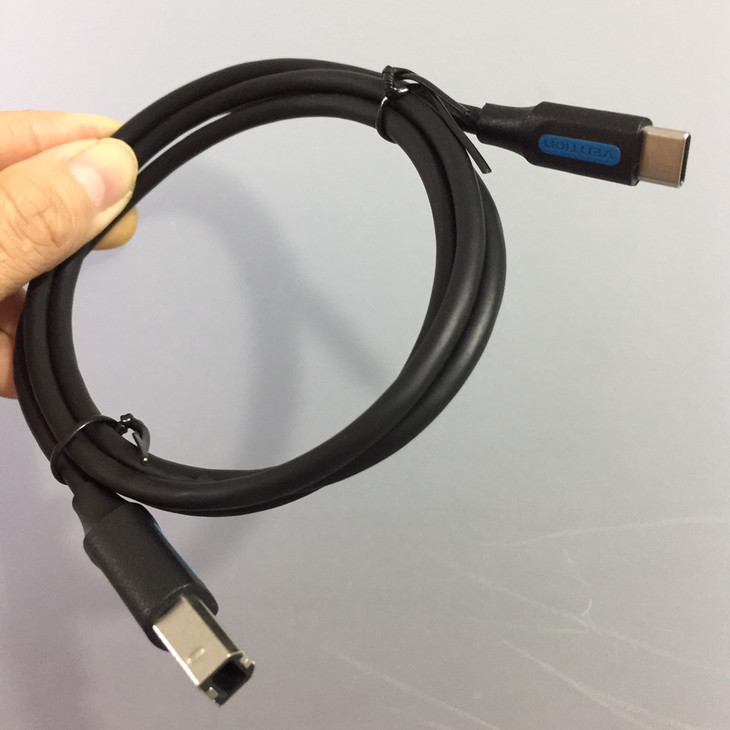 Cáp máy in type-C 2.0 male to B male cable dành cho laptop giao diện type-C Vention CQUBH - Hàng chính hãng