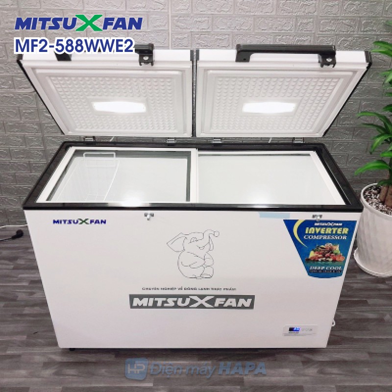 Tủ Đông + Mát MITSUXFAN MITSUXFAN MF2-588WWE2 Inverter, Dung Tích 450/ 270 Lít, Thành Tủ Dày Giữ Lạnh Cực Tốt, Siêu Tiết Kiệm Điện, Tủ Đông Mát Tiêu Chuẩn Châu Âu - Giao Miễn Phí TP.HCM &amp; Lân Cận, Hàng Chính Hãng