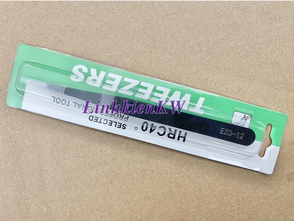 Nhíp Nhọn Đen Tweezers ESD-12 Sơn tĩnh Điện Mới.
