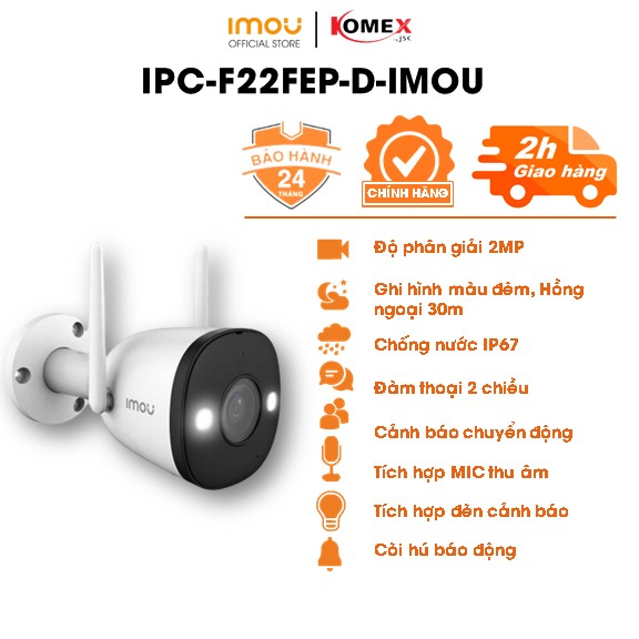 Camera Wifi Ngoài Trời IPC-F22P/F22FP/F22FEP - Hàng Chính Hãng