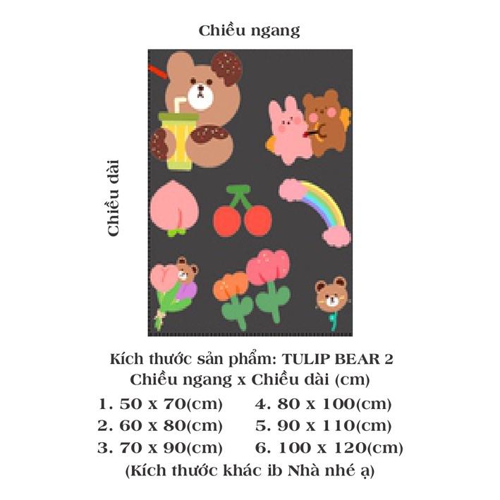 HÌNH DÁN TULIP BEAR TRANG TRÍ GƯƠNG CỬA HÀNG CUTE