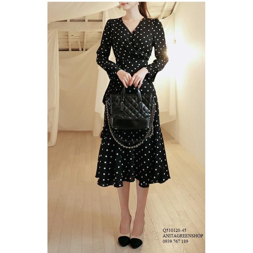 Q510120 ĐẦM SUÔNG ĐẮP CHÉO CHẤM BI