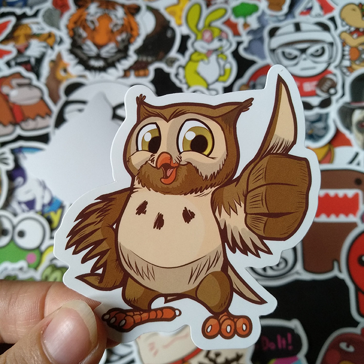 Bộ Sticker dán cao cấp chủ đề ANIMAL HOẠT HÌNH - Dùng dán Xe, dán mũ bảo hiểm, dán Laptop