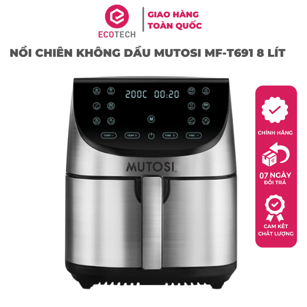 Nồi Chiên Không Dầu MUTOSI MF-T691 8 LÍT - Hàng Chính Hãng