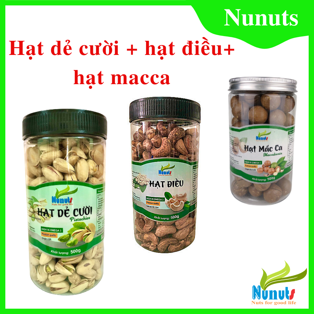 COMBO 3 HŨ NUNUTS MỖI HŨ 500G