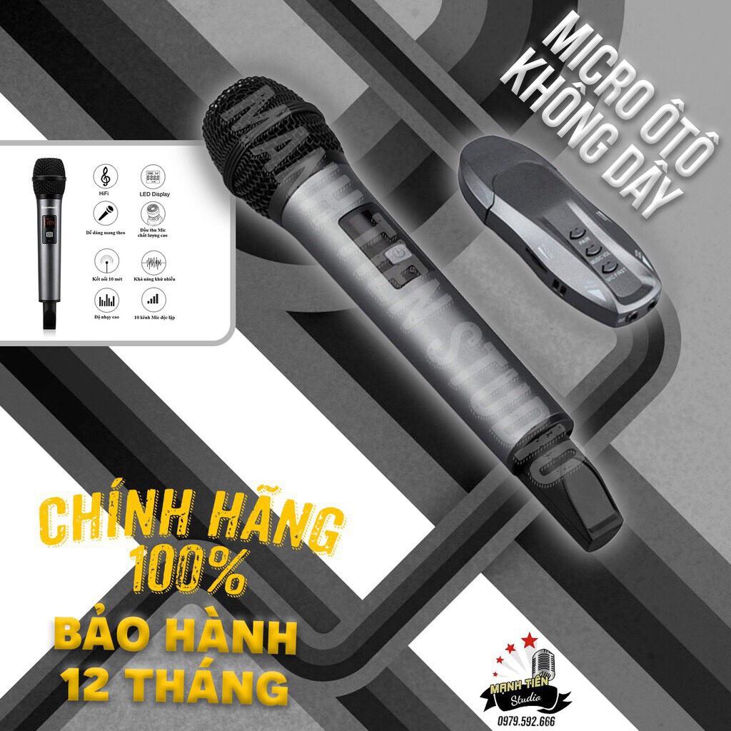 Micro ô tô BX7 không dây bluetooth - hát karaoke, micro sân khấu-có chức năng chống nhiễu, chống ồn