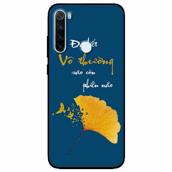 Ốp lưng in cho Xiaomi Redmi Note 8 Mẫu Chiếc Lá Vô Thường
