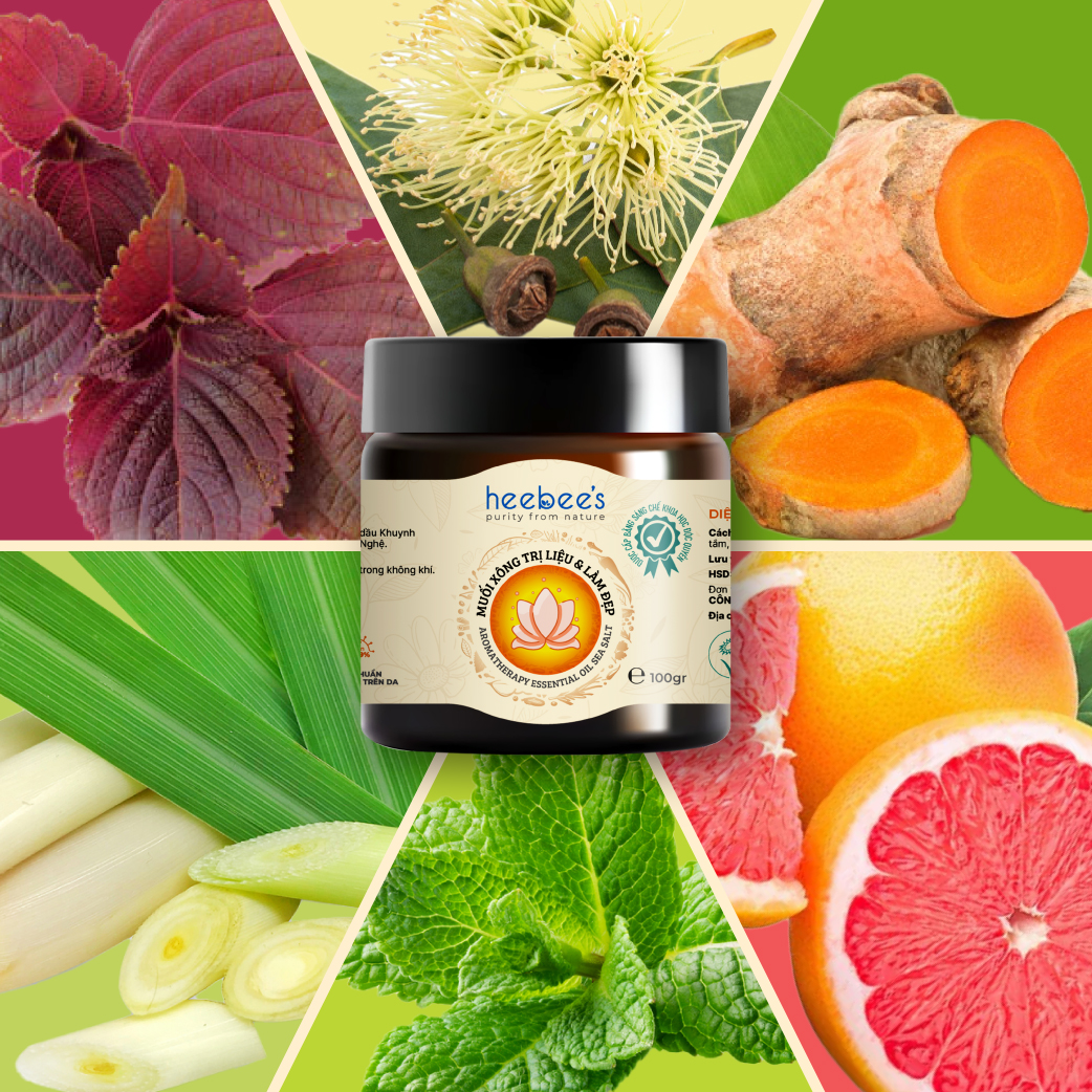 Muối Xông Thảo Dược GIải Cảm &amp; Làm Đẹp Heebee's 100G