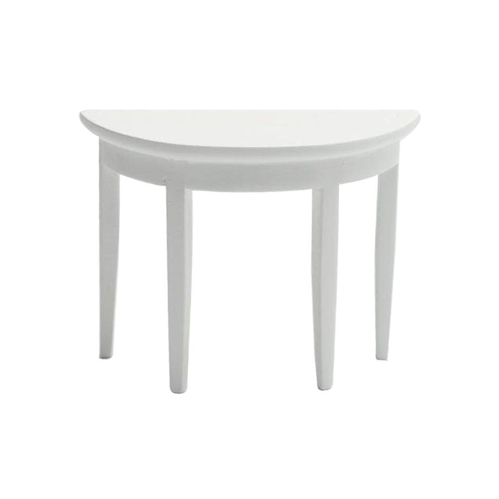 1/12 Dollhouse Miniature Furniture Toy Mini Semicircle Table Toy Decorative