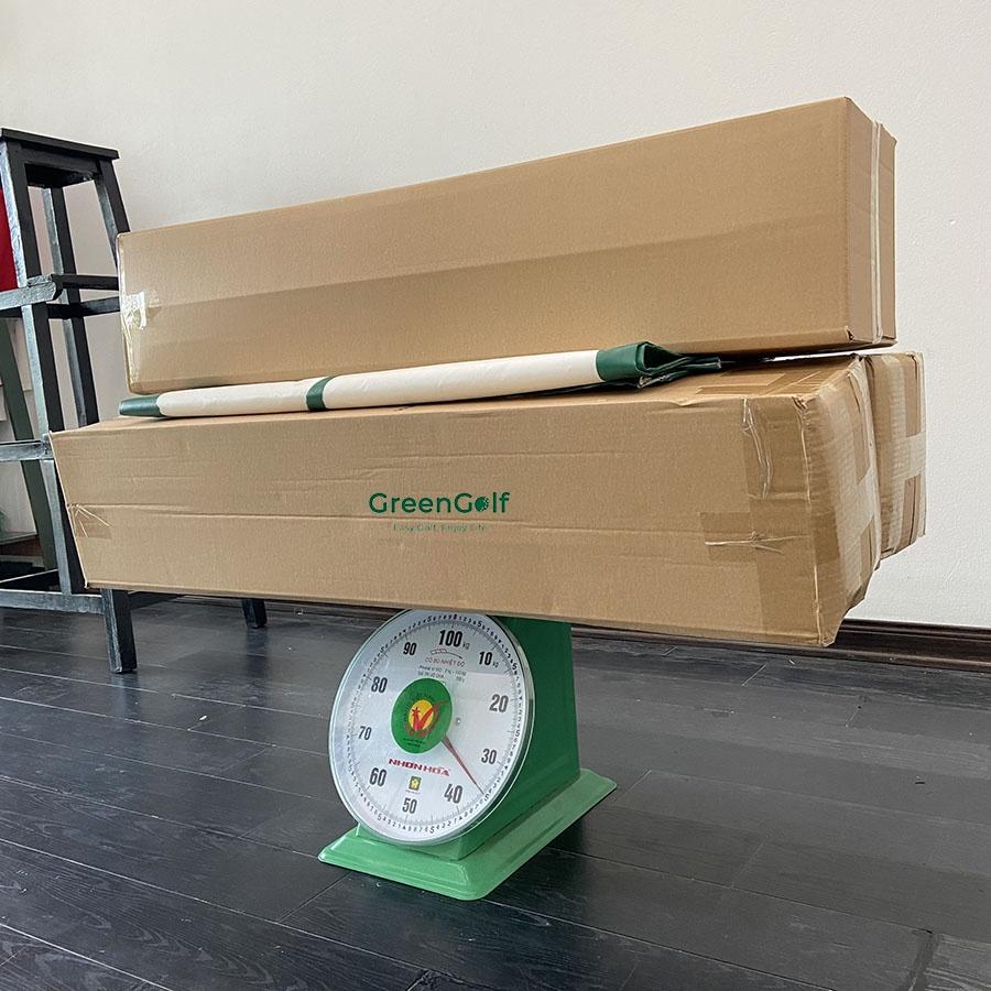 Chất Liệu INOX - Khung Lưới Tập Golf Kích Thước 3x3x3m Kèm Hồng Tâm + Lưới Giảm Chấn/ Tặng 10 Bóng/