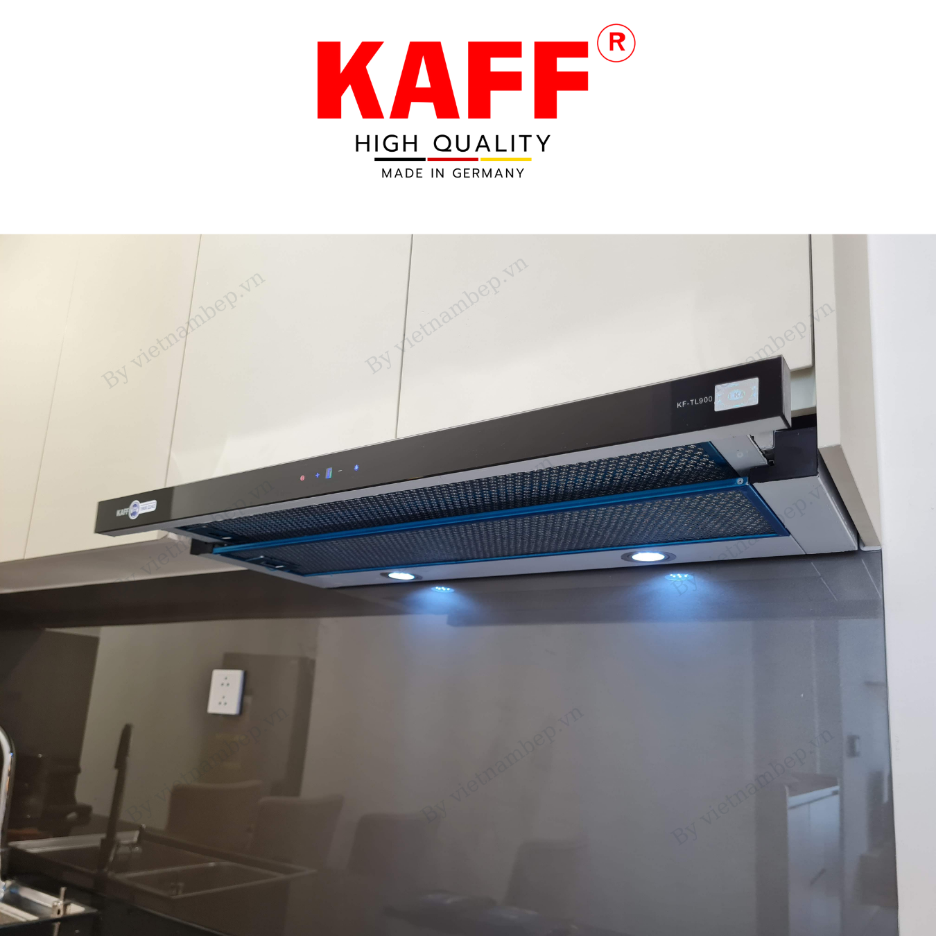 Máy hút mùi âm tủ inox phối kính cảm ứng 600mm KAFF KF_TL600 Tặng bộ lọc than thay thế _ Hàng Chính Hãng