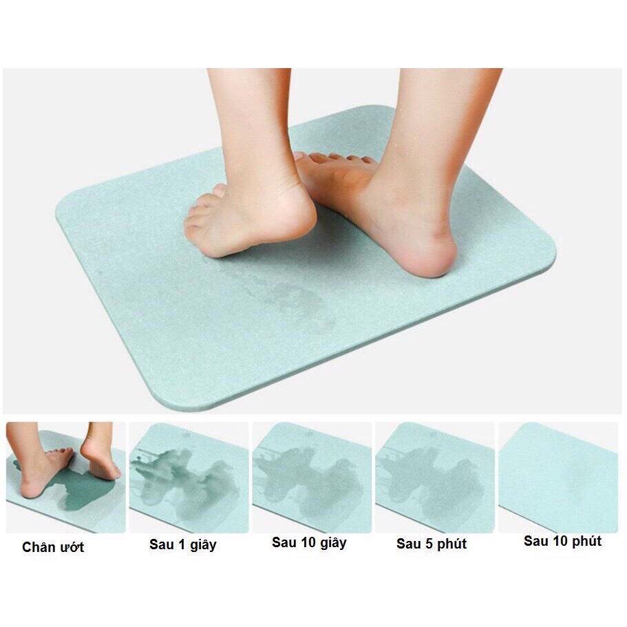 Thảm Đá Lau Chùi Chân siêu thấm Nhật Bản siêu hút nước Tự Khô cực nhanh Không Cần giặt phơi - Không sợ mốc rệp