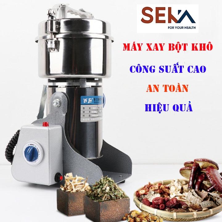 Máy xay bột khô đa năng SEKA 900E - Máy nghiền đồ khô, bột, ngũ cốc chất liệu INOX 304 cỡ siêu lớn công suất 3000W