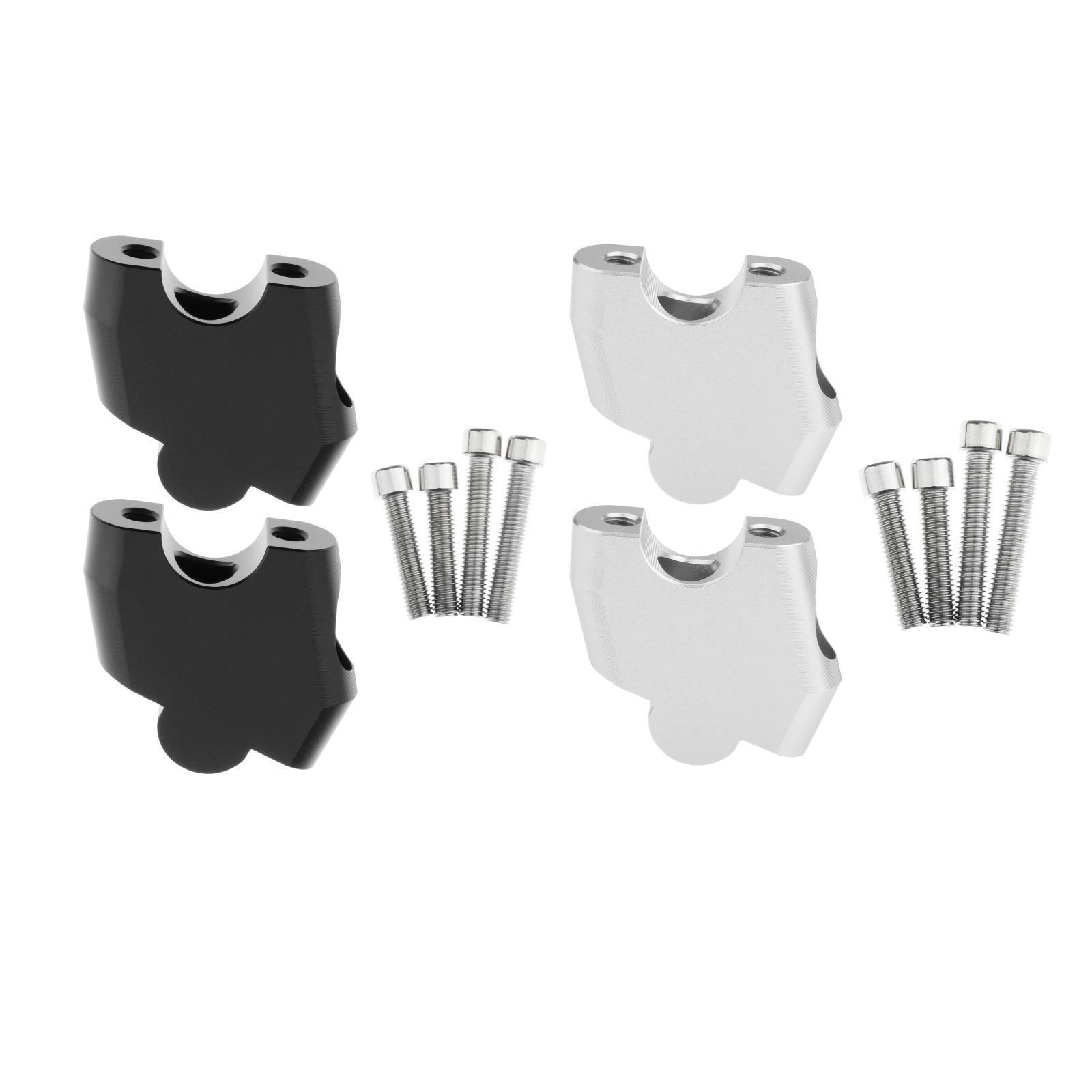 Motorcycle CNC Handlebar Riser Clamp Kit for Black