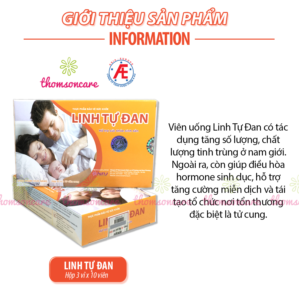 Viên uống Linh Tự Đan Combo 6H tặng ngay 1H - Giải Pháp Cho Vô Sinh Hiếm Muộn - hỗ trợ giảm vô sinh nam nữ từ thảo dược, cao nhân sâm, tăng khả năng thụ thai, mang thai