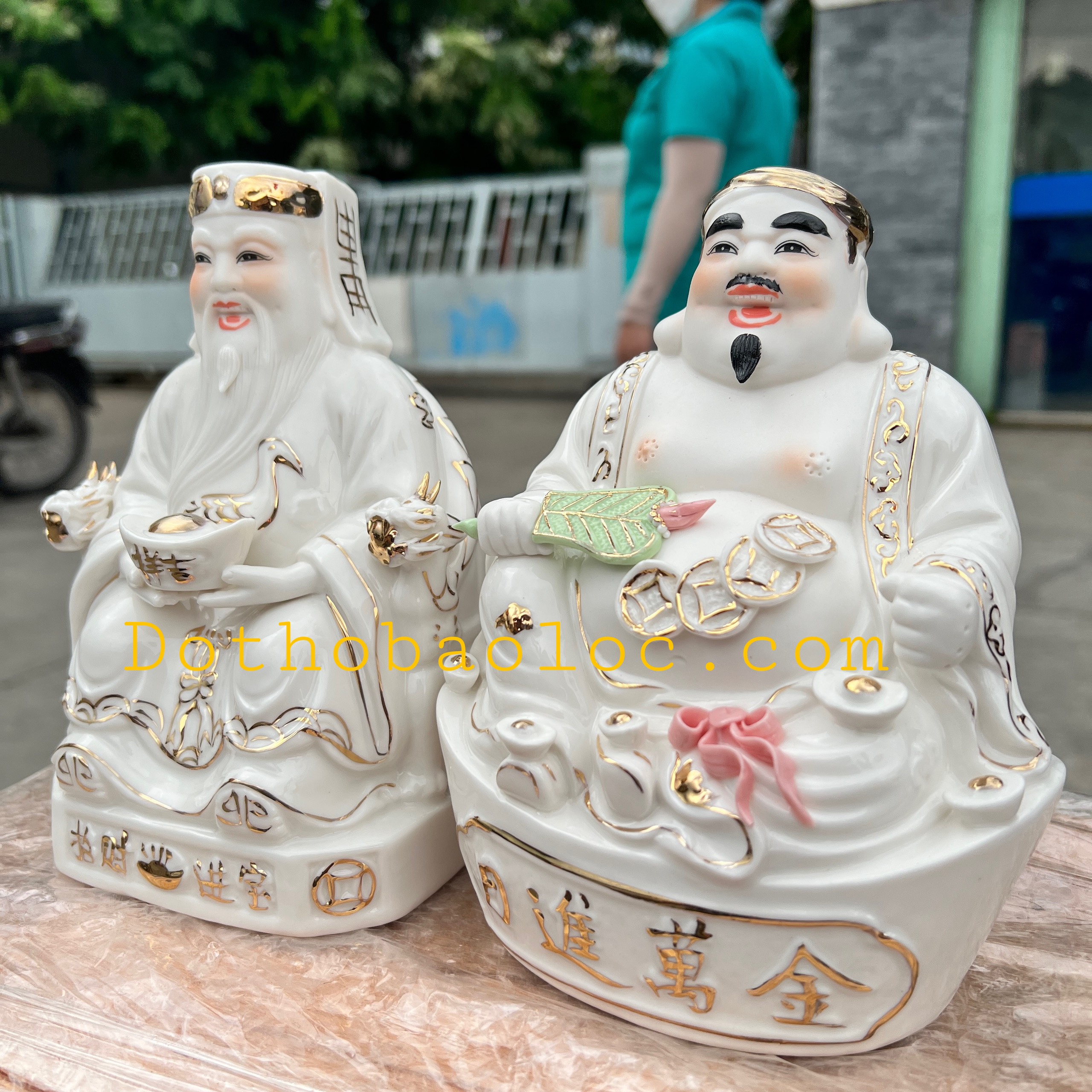 Tượng Thần tài Thổ địa Đức hóa cao cấp cao 19cm