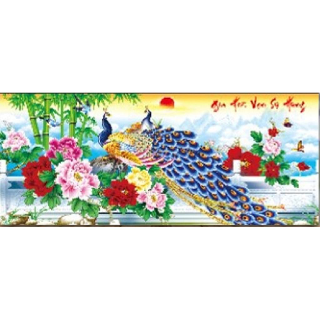 Tranh thêu chữ thập Gia hòa vạn sự hưng - LV3154