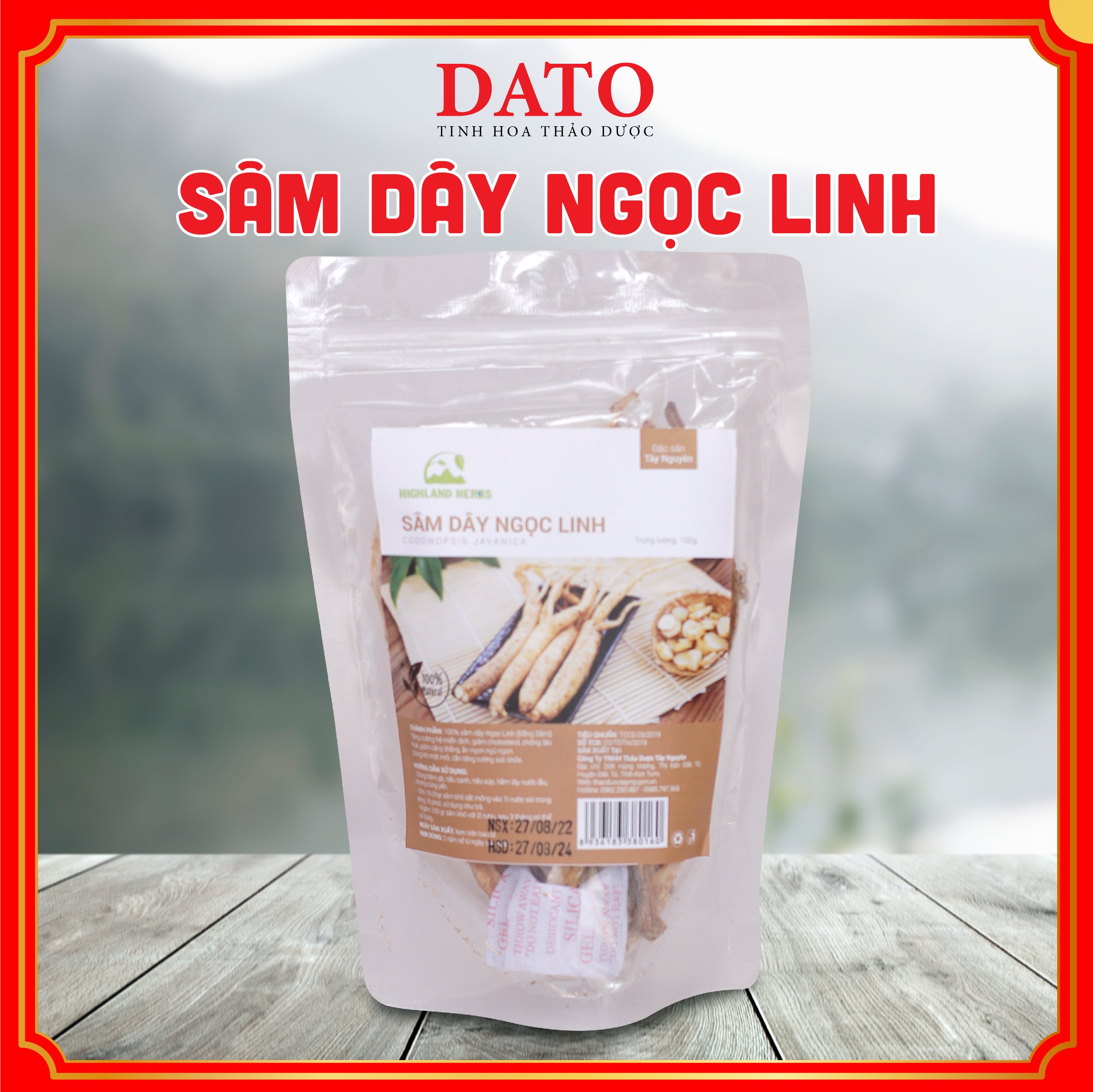 Sâm dây Ngọc Linh 100g, sâm dây khô (Đẳng sâm Ngọc Linh), phục hồi sức khỏe, chống ung thư