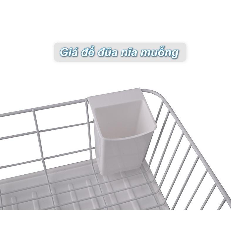Kệ úp chén, dĩa, đũa, ly ráo nước WhiteKitchen & Drain - Home and Garden
