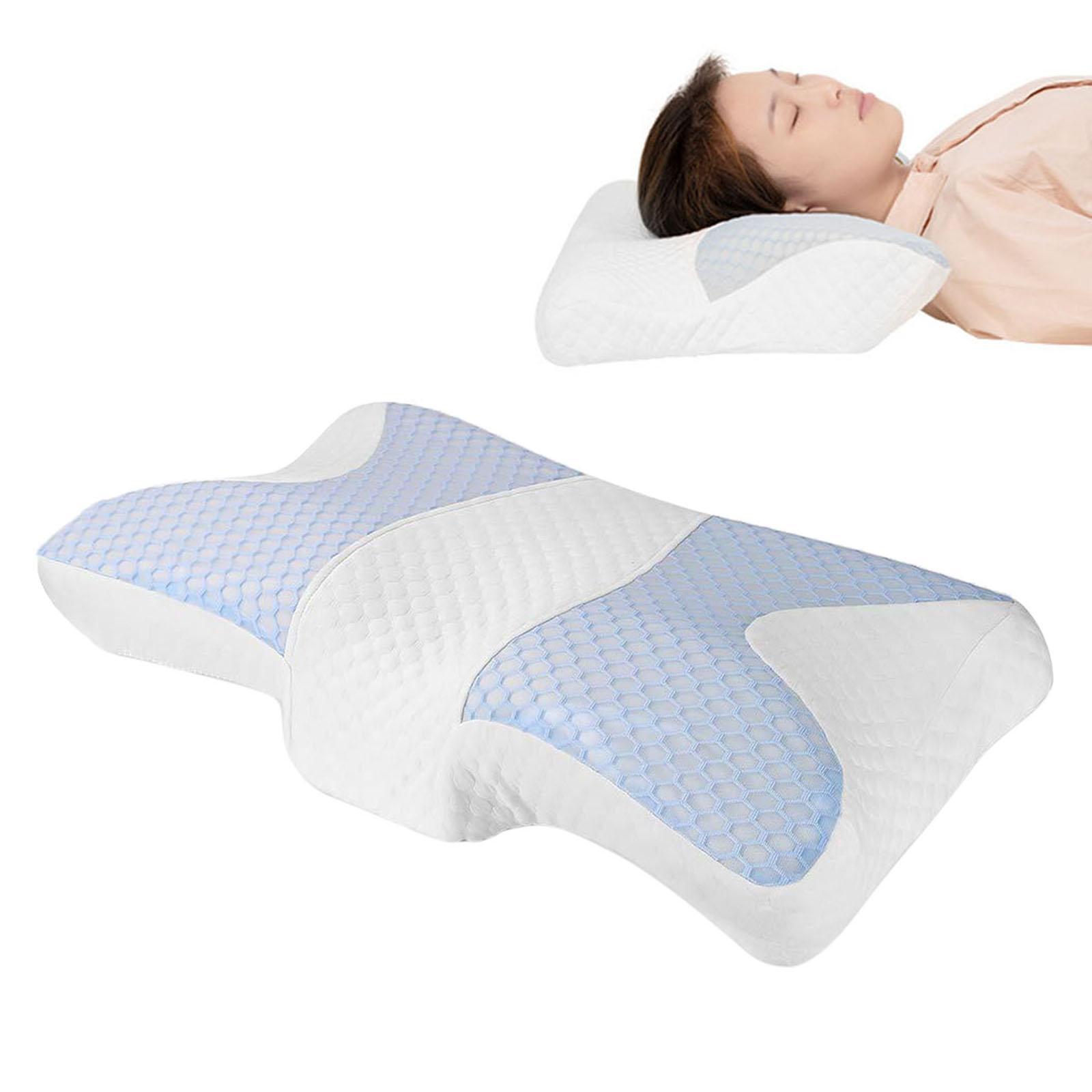 Ergonomic  Cervical Pillow Neck Support Neck  Washable Blue