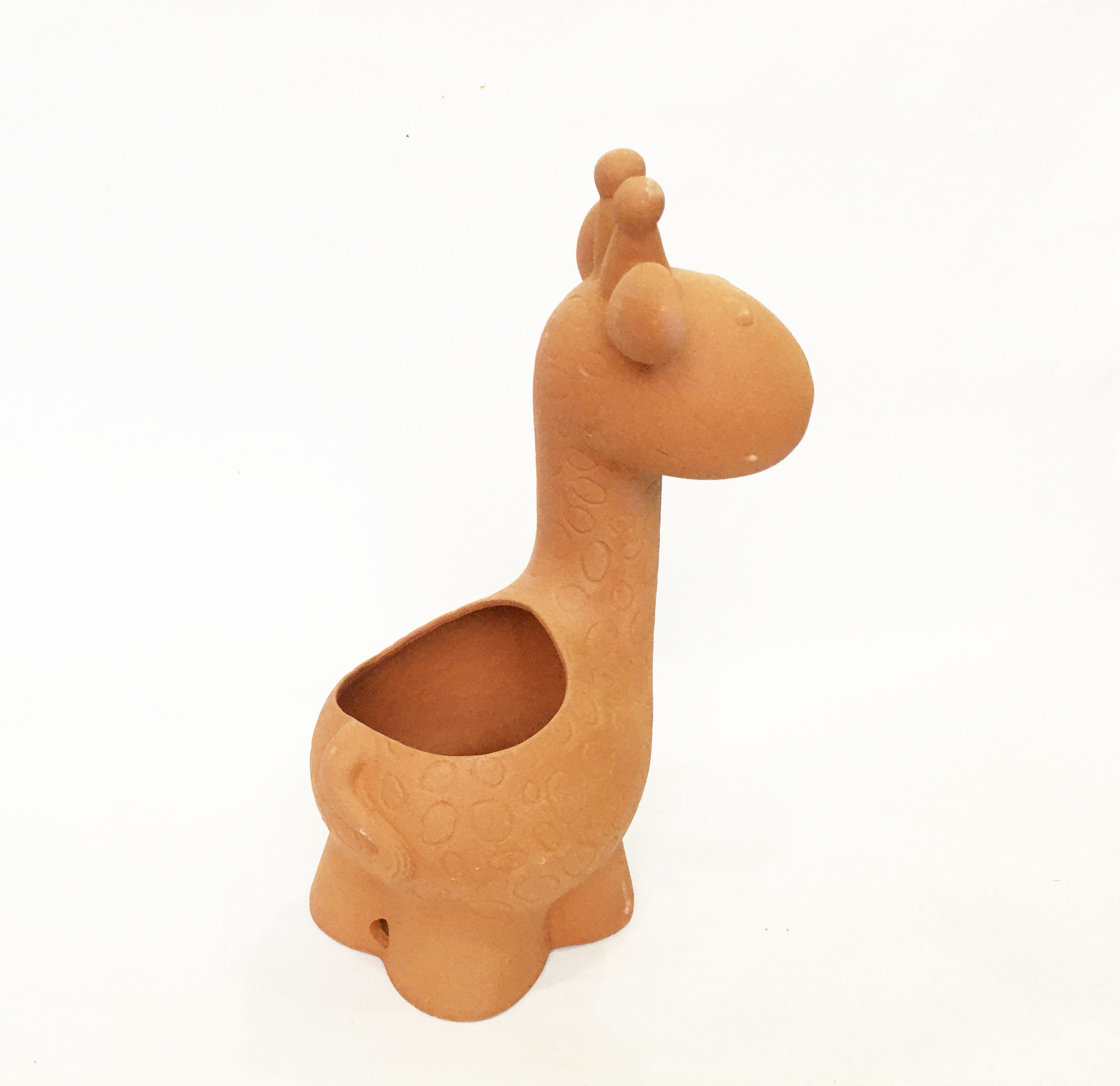 Chậu đất nung Hươu Cao Cổ - chậu có lỗ, xinh xắn vintage dùng chậu trồng bonsai, cây cảnh, sen đá