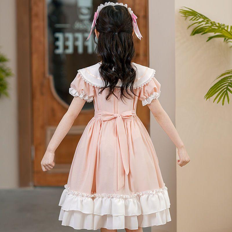 SHUANGYAN Váy công chúa Lolita cho bé gái 2023 Váy trẻ em Lolita mùa hè Váy cô gái mùa hè