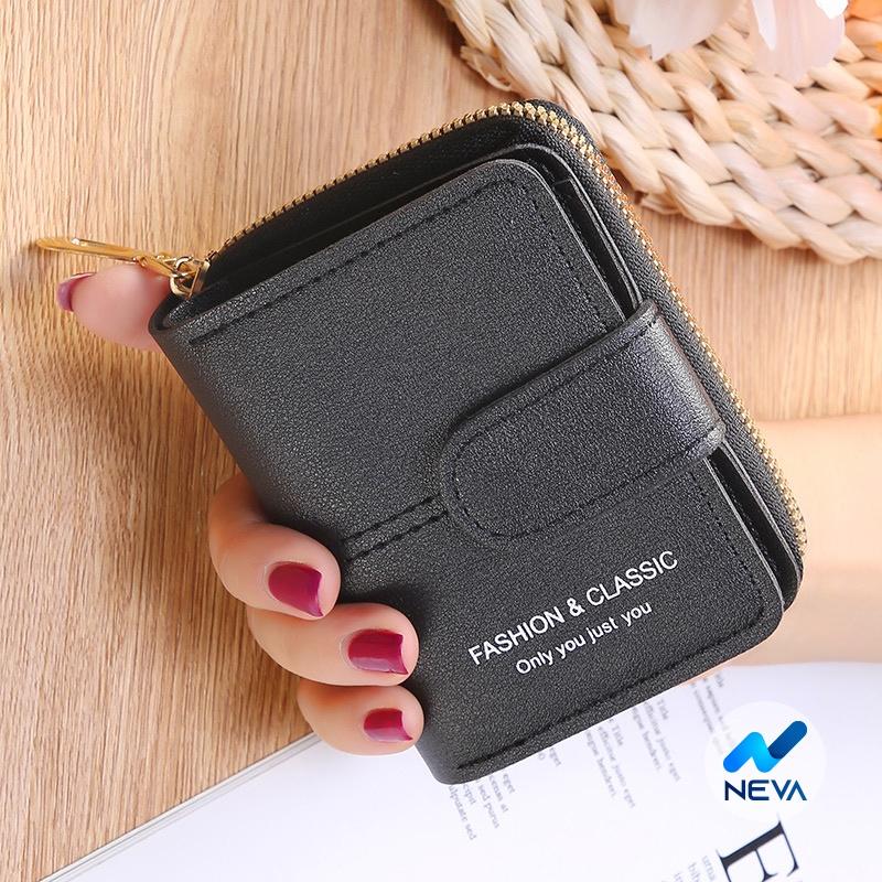 Ví Ngắn Cầm Tay Nắp Gập , Phối Khóa Tiện Lợi NEVA8320