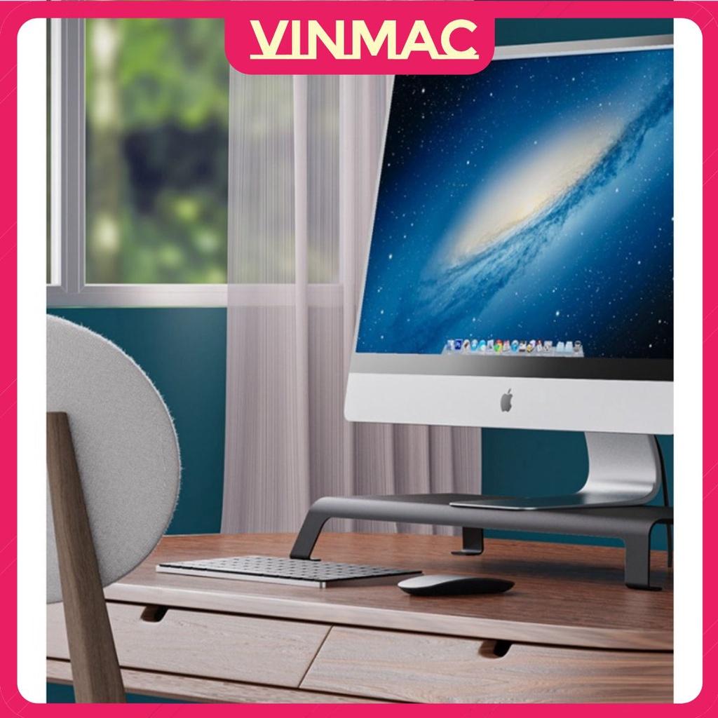 Kệ Kê Màn Hình Máy Tính PC, Kê iMac P23 Nhôm Nguyên Khối Cao Cấp Để Bàn Nâng Chỉnh Độ Cao Đặt Bàn Làm Việc Sang Trọng.