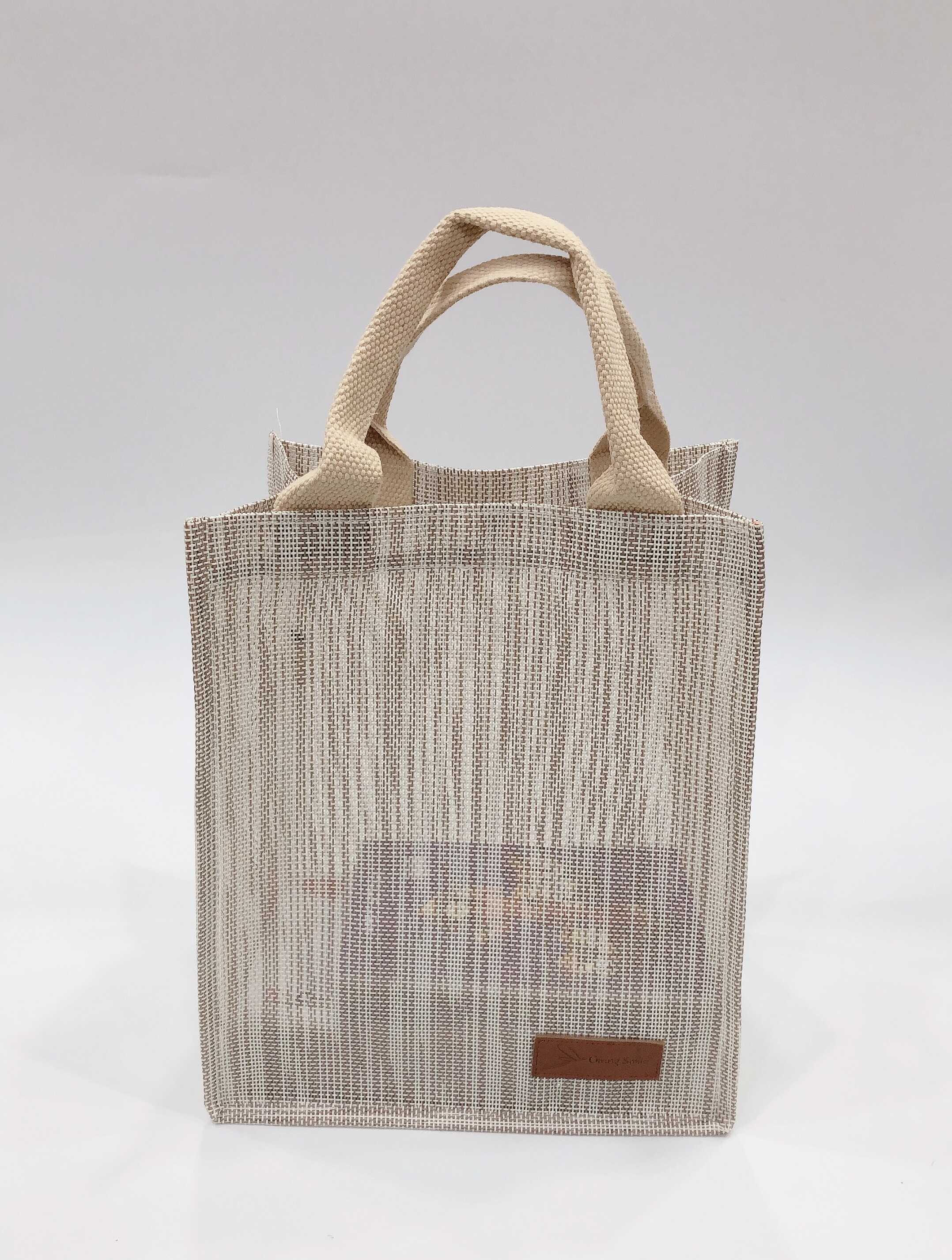 Túi shopping bag 03-Trắng xám-Small