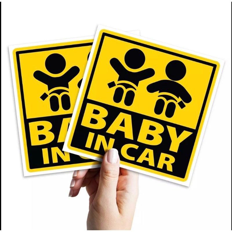 Tem Sticker Baby in car decal phản quang và decal phát sáng