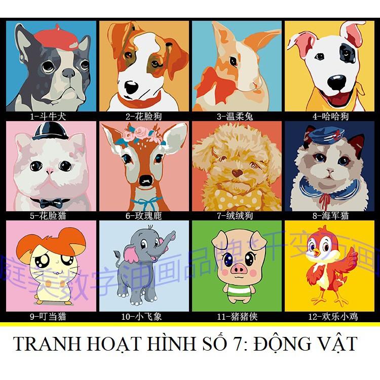 Combo 12 tranh hoạt hình cho trẻ em size 20x20 PHẦN 1