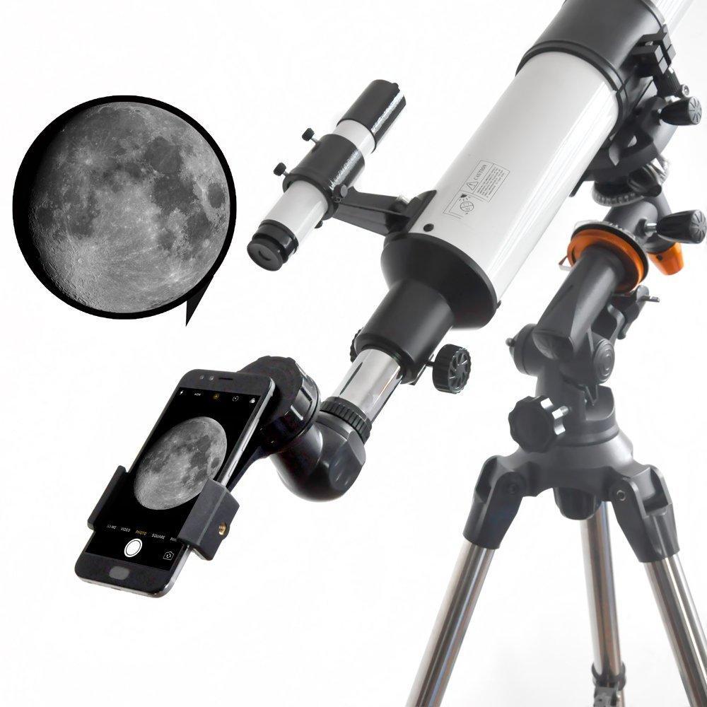 Telescope Eyepiece 3X Barlow Lens 1.25" M42x0.75mm & Phone Binoculars Holder