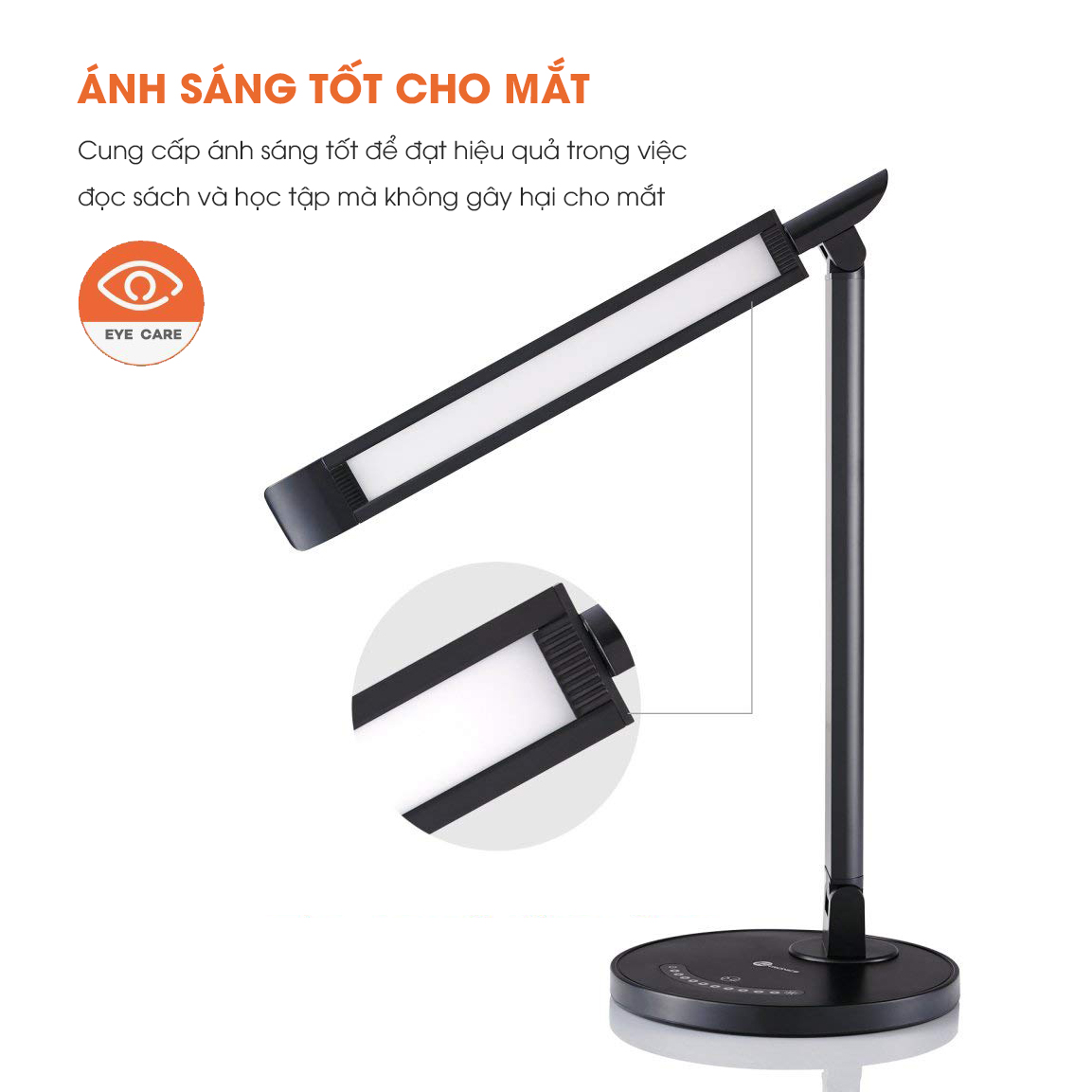 Đèn học chống cận TaoTronics TT-DL13, 12W, 5 chế độ sáng, 7 mức sáng- hàng chính hãng