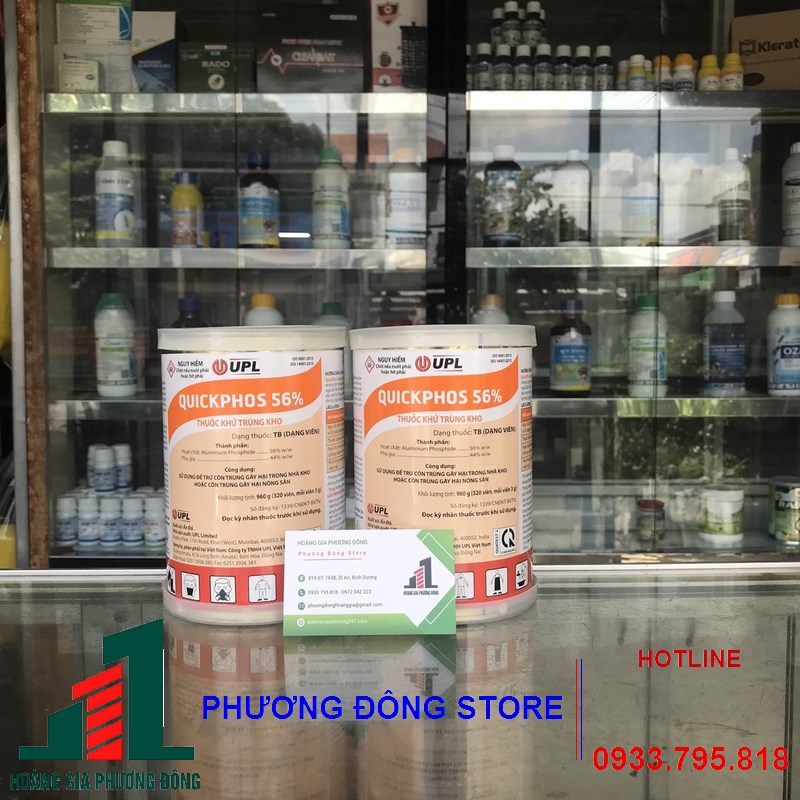 THUỐC XÔNG DIỆT CÔN TRÙNG NÔNG SẢN QUICKPHOS 56%_ 320 viên _ dạng Tuýp 20 viên