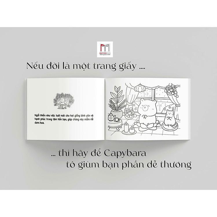 Sách Tô Màu - Capybara - Hạnh Phúc Nhỏ Của Capybara