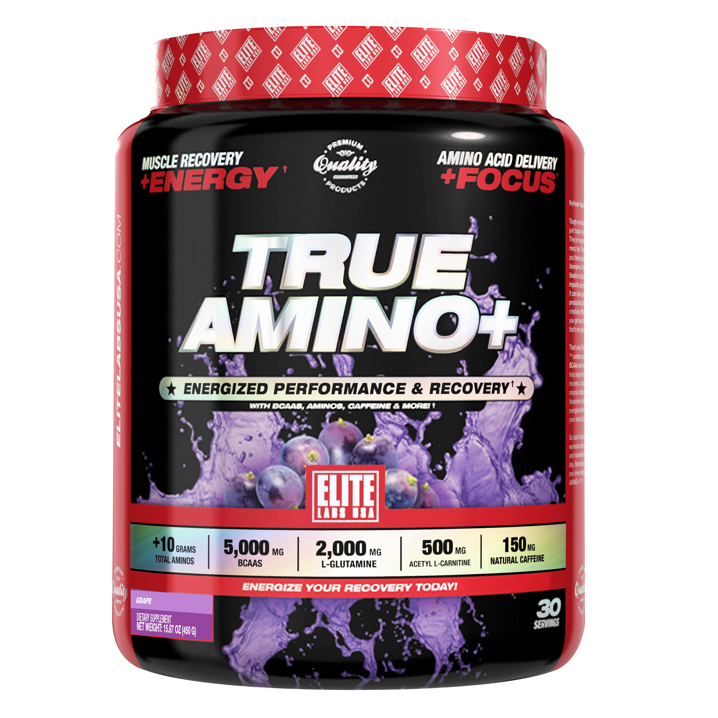 Sản phẩm tăng sức mạnh - Sức bền / Elite Labs True Amino vị Grape 450g