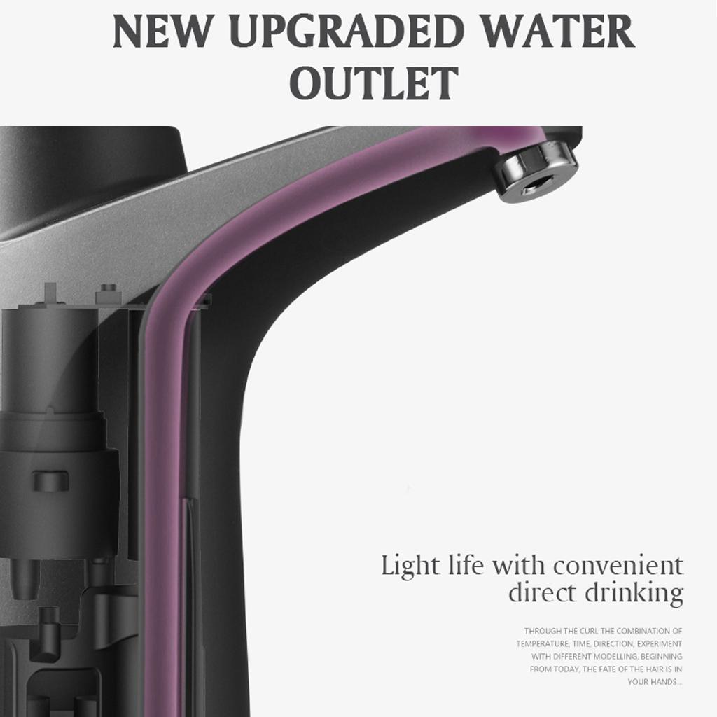 2-3pack Electric Automatic Water Pump Dispenser USB Charging Wireless Home Gray