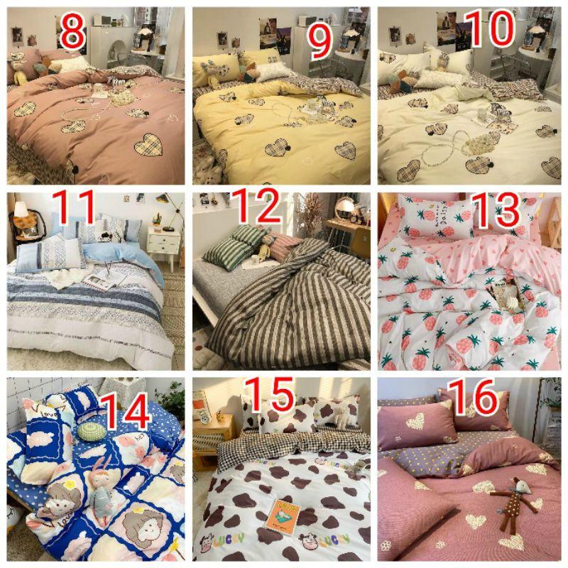 ( BỘ 5 MÓN) Bộ chăn ga gối cotton poly nhập khẩu mẫu mới nhất (chọn mẫu)