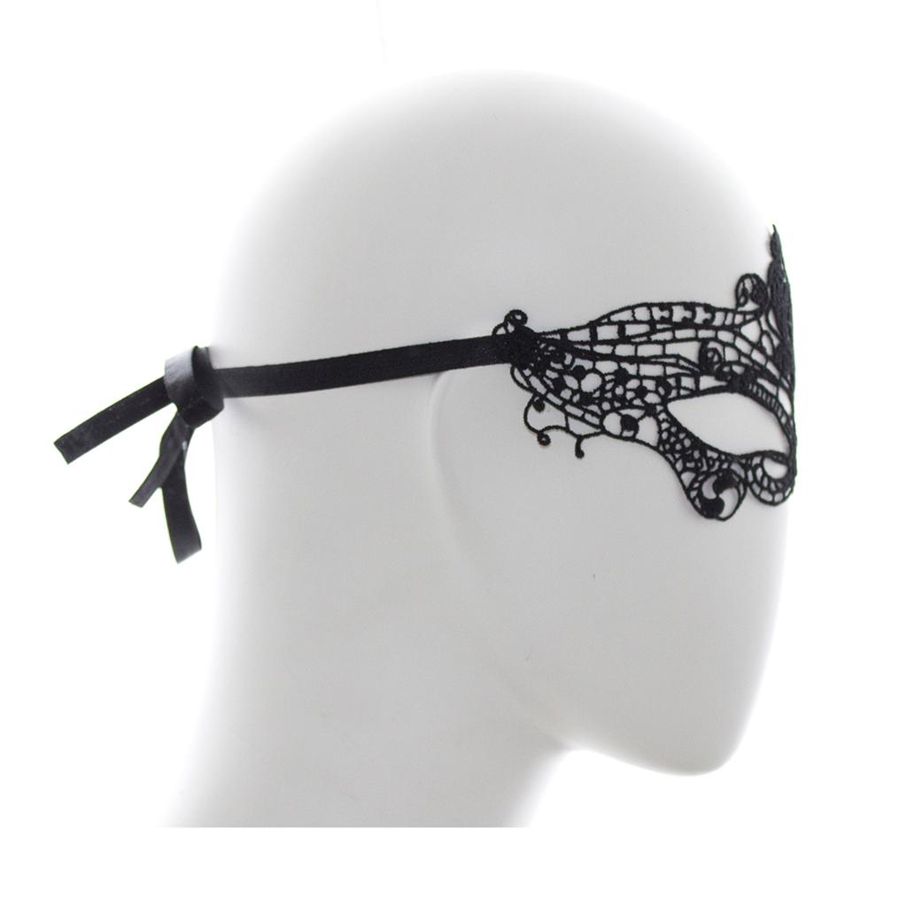 Gorgeous Venetian Black Lace Eye Mask Masquerade Fancy Dress Party Mask