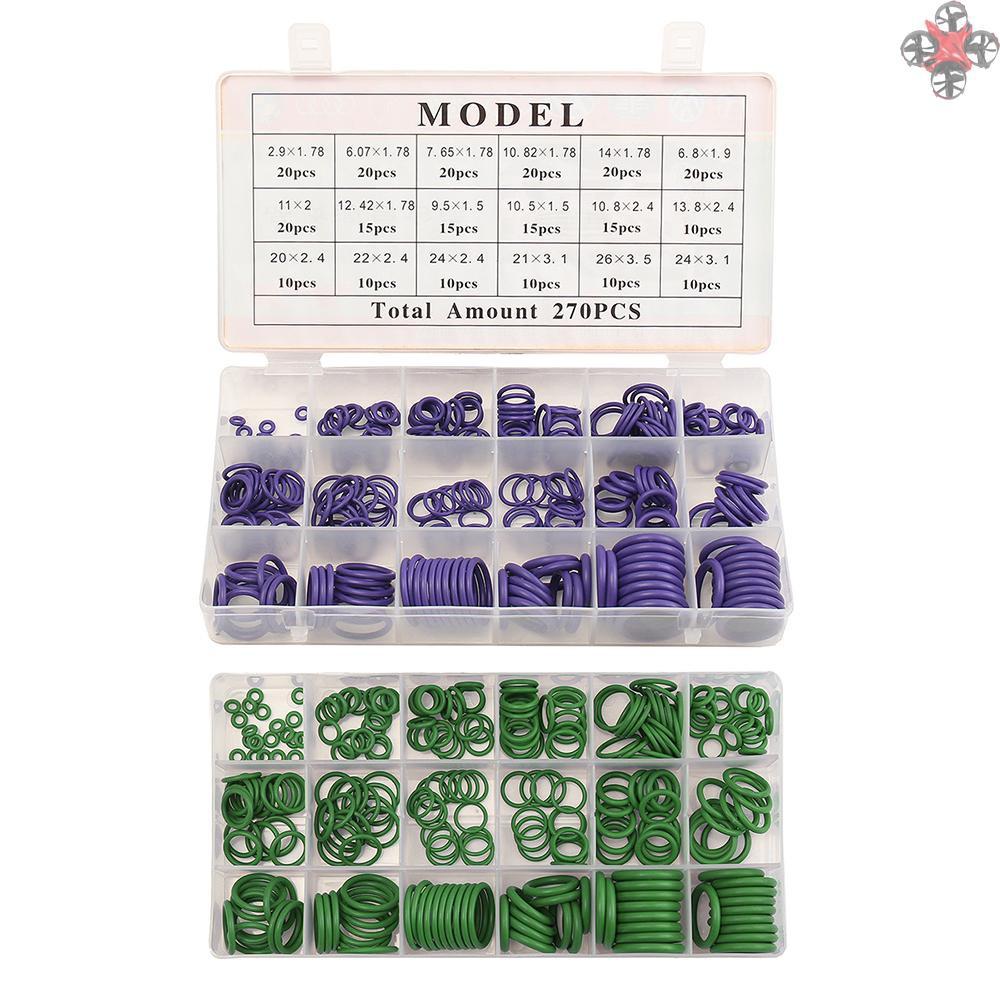 Hộp 270 Vòng Đệm Cao Su R134A Cho Máy Điều Hòa Xe Hơi