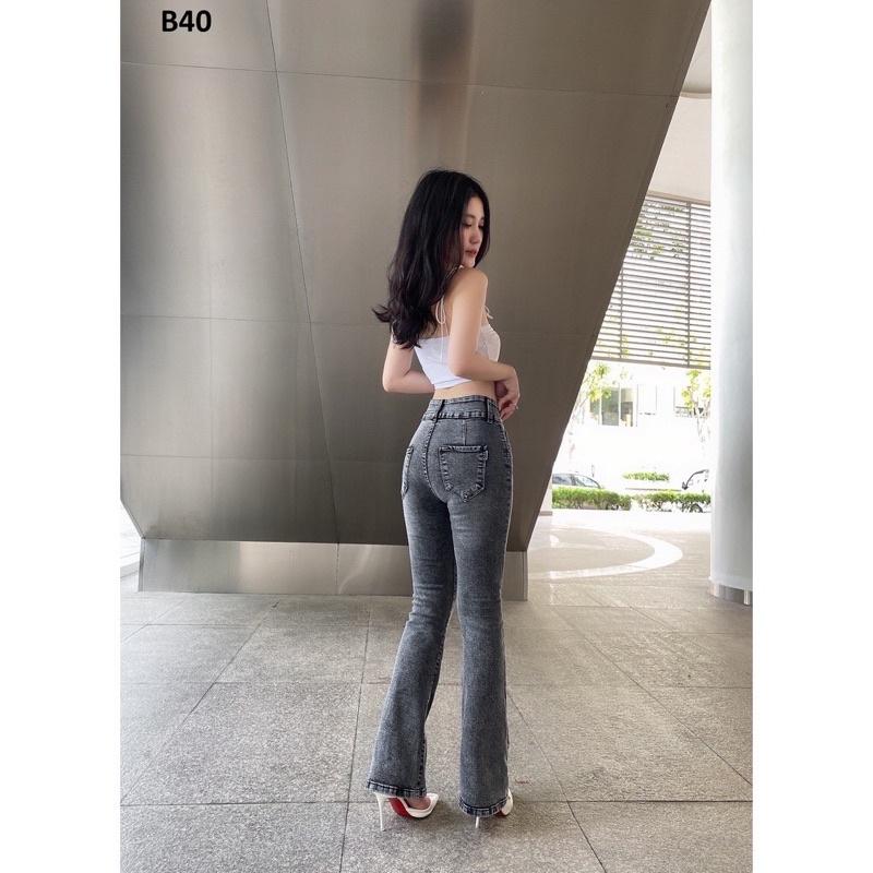 Quần Jeans Nữ Lưng Cao Co Giãn