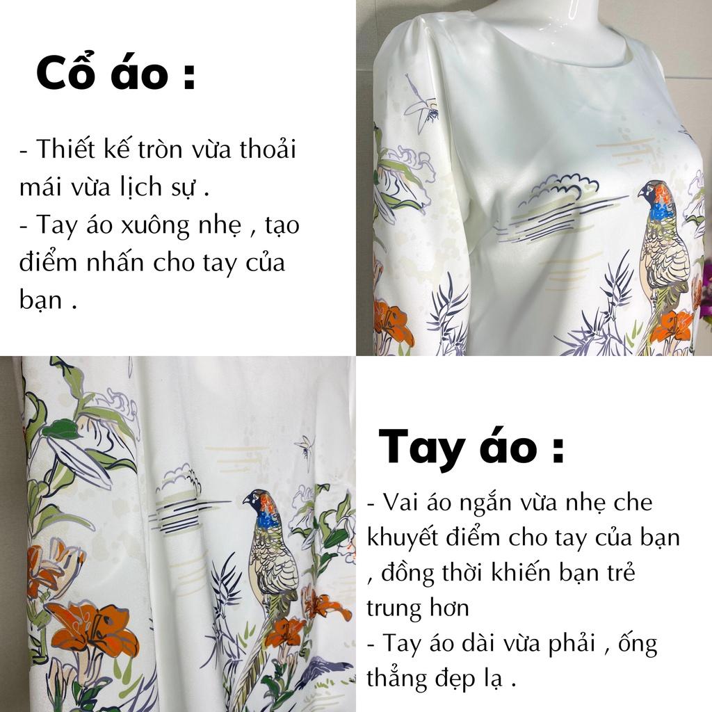 Áo kiểu trung niên Cát Tường sang trọng, cao cấp, thiết kế mới 2022 - Quà tặng mẹ, tặng bà