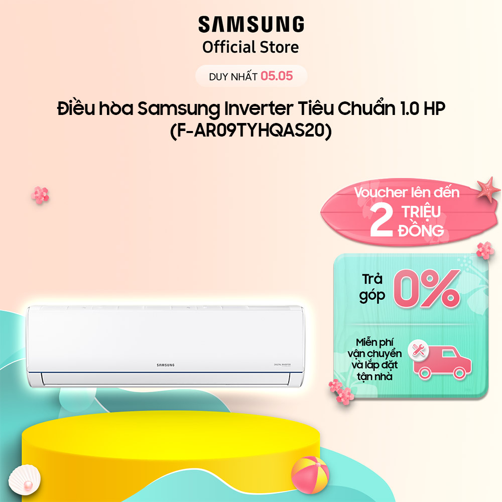 Điều hòa Samsung Inverter Tiêu Chuẩn 1.0 HP (AR09TYHQASINSV) - Hàng chính hãng