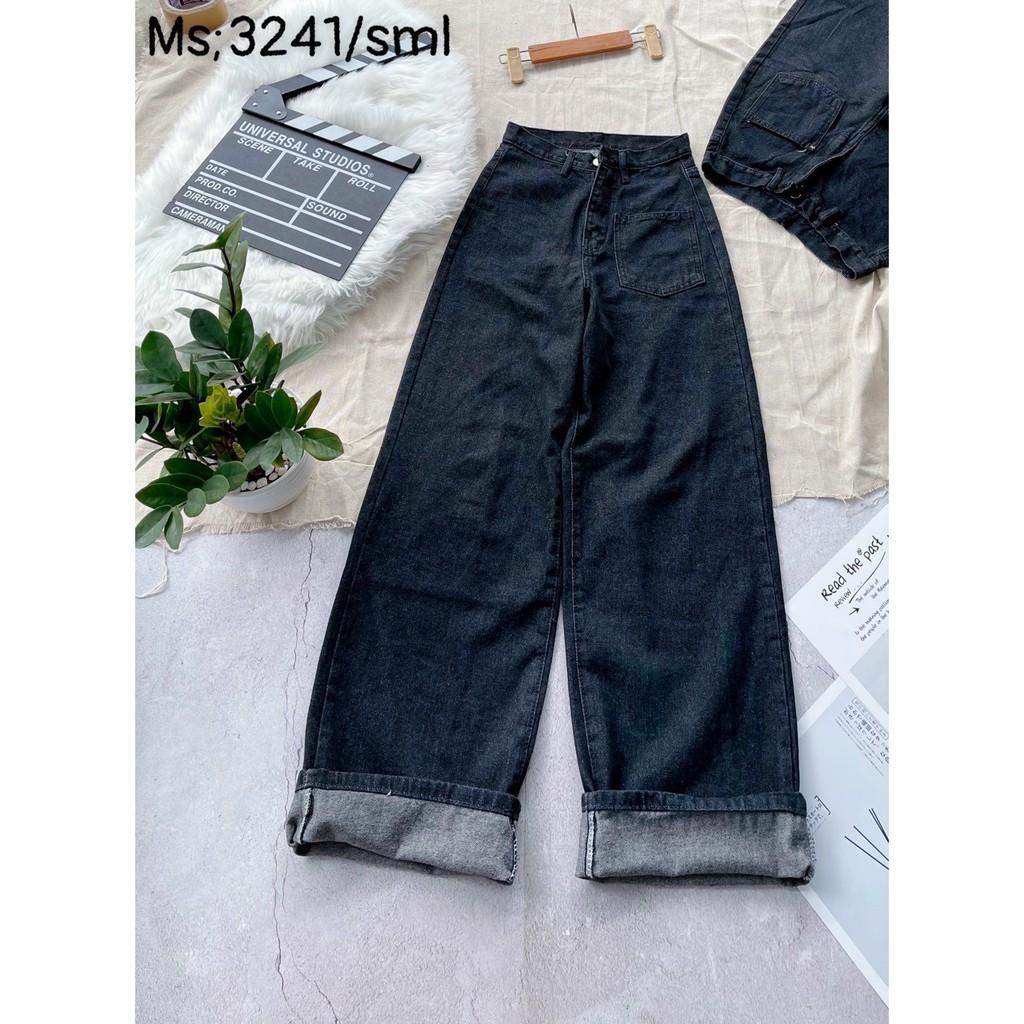 Quần jean ống suông 1 túi Q038
