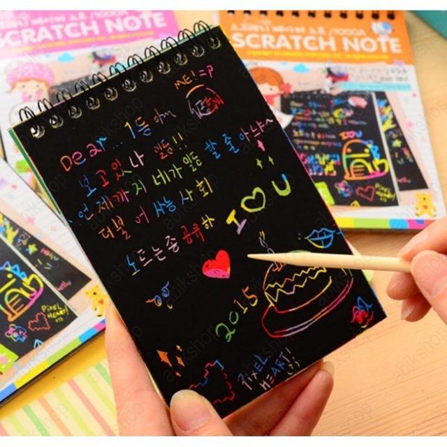 Sổ tay ma thuật Scratch note cực kỳ cute và độc lạ